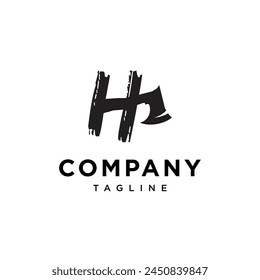 Letter H Axe Logo icon vector template.eps