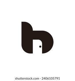 letra h b puerta lindo logo simple vector 