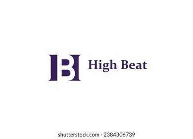 letter h and b logo vector template logo design