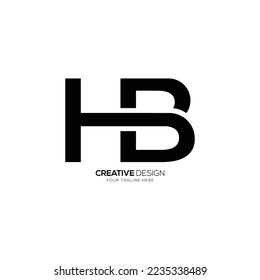 Letter H B modern monogram logo