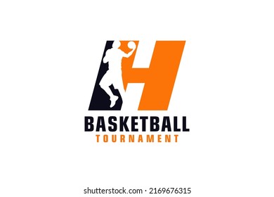 Letter H Basketball Logo Design Vector Stock Vector (Royalty Free ...