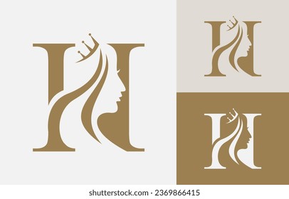 Letter H Beauty Face Logo