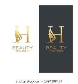 Letter H Beauty Logo Vector Template