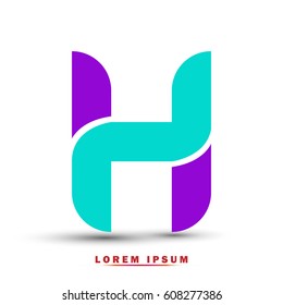 Letter H. best typographic and logo
