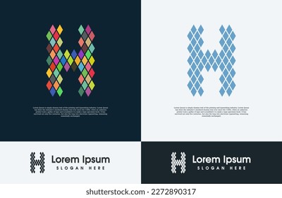 Letter H ist ein kreatives und bunter Logo 