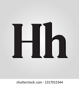 letter H black