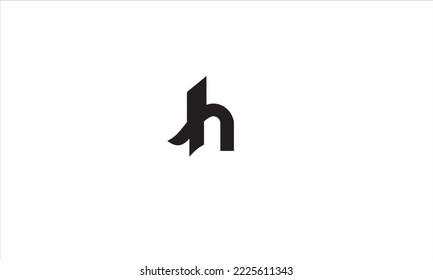 LETTER H BLACK NAD WHİTE VEKTÖR