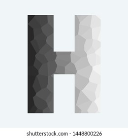 Letter H with black and white gradient