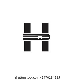 Letter H Book logo icon vector template.eps