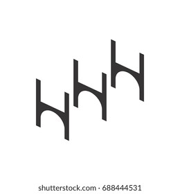 Letter H Bridge Logo