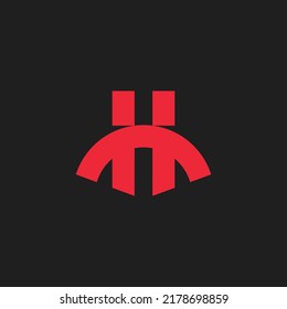 Letter H As A Bridge Logo Template