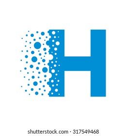 Letter H Bubbles Vector