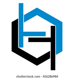 letter h with build logo design