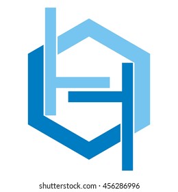 letter h with build logo design
