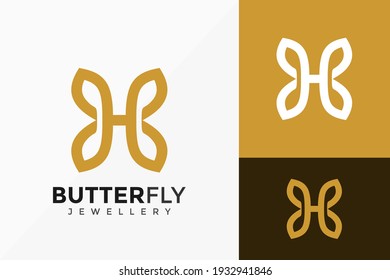 Letter H Butterfly Creative Logo Vector Design. Abstract emblem, designs concept, logos, logotype element for template.