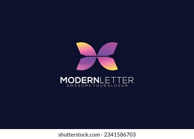 letter h butterfly vector template design logo