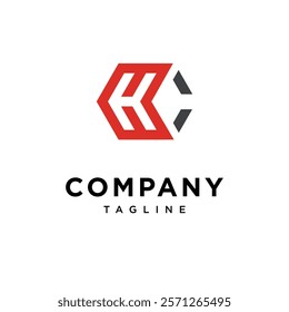Letter H C Box logo icon vector