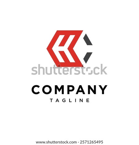 Letter H C Box logo icon vector