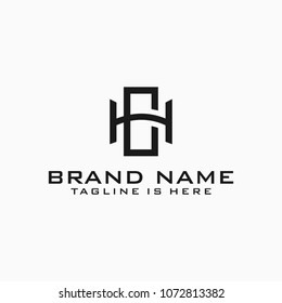 Letter H C logo icon design template elements