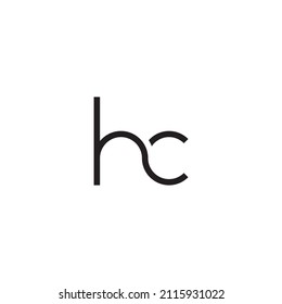 
letter h and c simple symbol logo vector