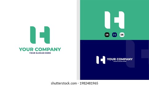 SCHREIBEN H UND C TECHNOLOGIE-LOGO-KOMMUNIKATION EINFACHE MONOGRAM EDITABLE