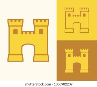 Letter H Castle Initial Uppercase Multiple Versions