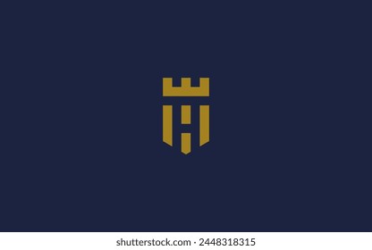 letter h with castle logo icon design Vector design template inspiration