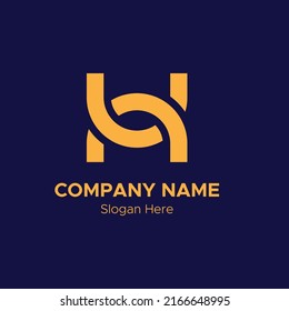 letter H chain logo template vector design