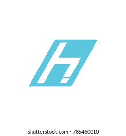 letter h chair shape with exclamation mark logo