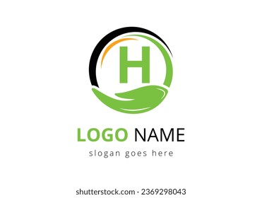 Letra H Con Plantilla De Logotipo De Caridad.