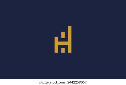 letter h with chart logo icon design vector design template inspiration