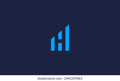 Buchstabe H mit Diagramm Logo Symbol Design Vektor Design Vorlage Inspiration