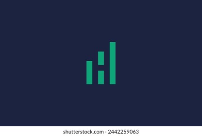 letter h with chart logo icon design vector design template inspiration