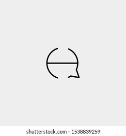 Letter H Chat Logo Template Vector Design