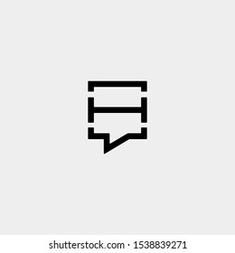 Letter H Chat Logo Template Vector Design