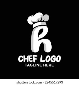 Letter H Chef Logo Design Template Inspiration, Vector Illustration.