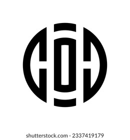 diseño de logotipo de forma circular de letra h para la empresa