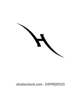 Letter H classic shape with modern beauty logo