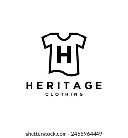 Letter H clothing logo icon vector