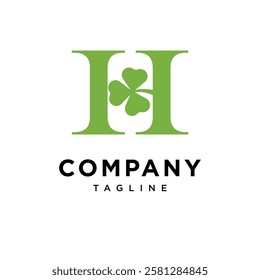 Letter H Clover Leaf Logo Icon Vector