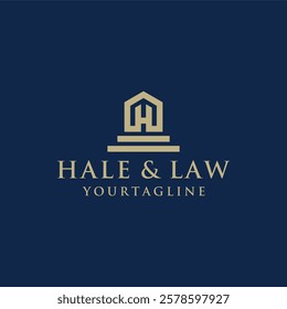 letter H colum law firm logo design