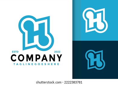 Letter H Company Logo Design, brand identity logos vector, modern logo, Logo Designs Vector Illustration Template