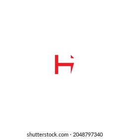 
letter H and i cool simple symbol logo vector