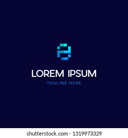 Letter H Creative Data Vector Logo Design