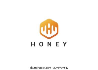 Letter H creative honey logo