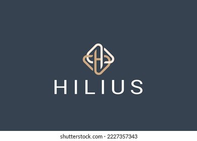 Letter H creative line art technological business logo