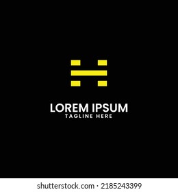 letter h creative logo design template 