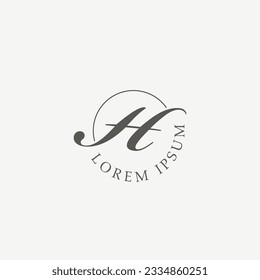 letter H creative logo design 