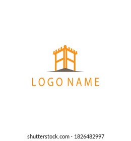 letra h logotipo creativo simple construcción abstracta símbolo de ilustración de diseño vectorial para empresas