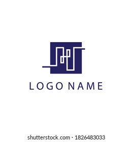 letter h creative logo simple color design vector illustration template symbol for company business
